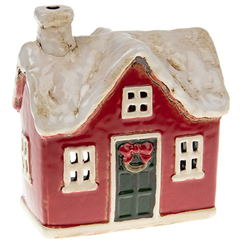 Village Pottery House Xmas Tealight